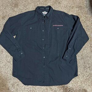 Harley Davidson Long Sleeved Button Up Size Large